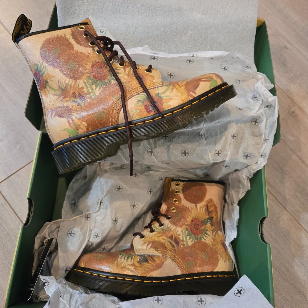 Dr Martens Van Gogh Sunflower Boots